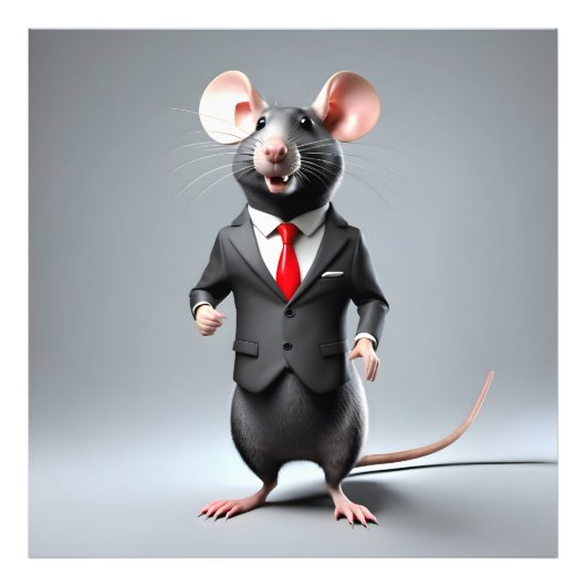 grappige muis cartoon foto afdruk (Voorkant)