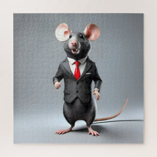 grappige muis cartoon legpuzzel