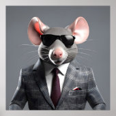 grappige muis cartoon poster (Voorkant)