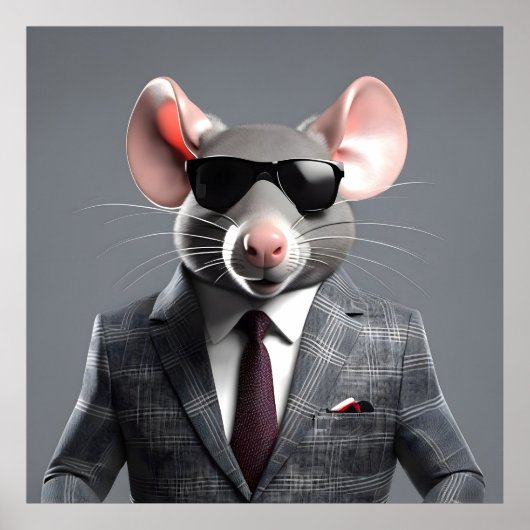 grappige muis cartoon poster (Voorkant)