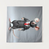 grappige muis cartoon wandkleed (Voorkant (horizontaal))