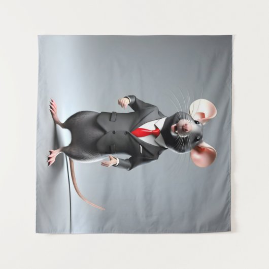 grappige muis cartoon wandkleed (Voorkant (horizontaal))