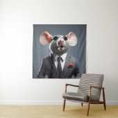 grappige muis cartoon wandkleed (In situ)