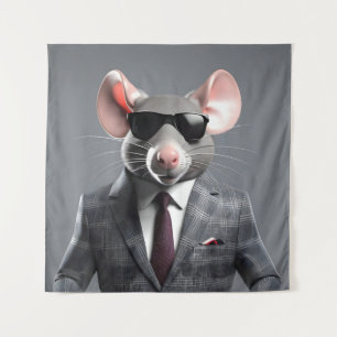 grappige muis cartoon wandkleed