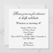 Grappige Muis Diner uitnodiging, Muis Verjaardag Kaart (Achterkant)