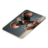 Grappige muis met bril magneet (Linkerzijde)