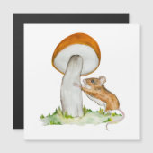 Grappige muis met wilde paddenstoel (Voorkant / Achterkant)