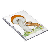 Grappige muis met wilde paddenstoel notitieboek (Rechterzijde)