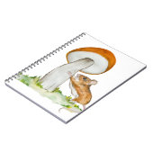 Grappige muis met wilde paddenstoel notitieboek (Linkerzijde)