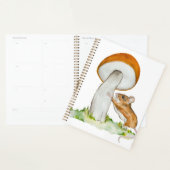 Grappige muis met wilde paddenstoel planner (Display)