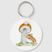Grappige muis met wilde paddenstoel sleutelhanger (Voorkant)