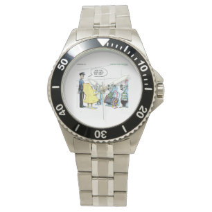 Grappige Muis Misdaad RickLondon Roodstalen Horlog Horloge