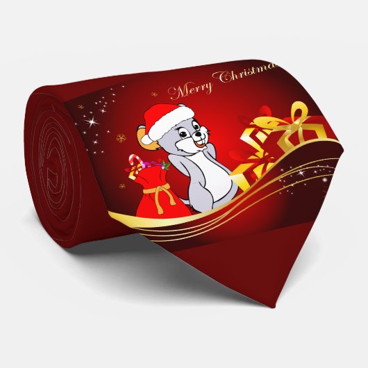 Grappige muis stropdas (Opgerold)