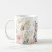 Grappige muizen en bloemen fantasie koffiemok (Links)