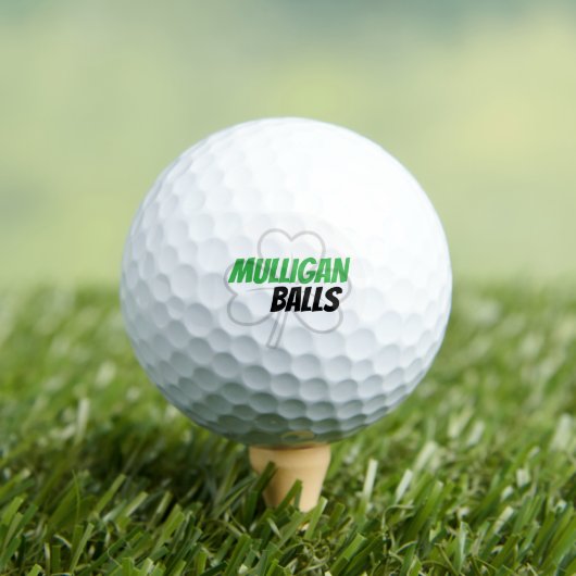 Grappige Mulligan Balls Groene Ierse Clover Golf B Golfballen (Insitu Shirt)