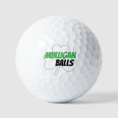 Grappige Mulligan Balls Groene Ierse Clover Golf B Golfballen (Voorkant)