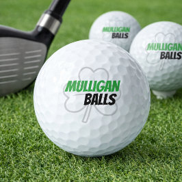 Grappige Mulligan Balls Groene Ierse Clover Golf B Golfballen