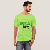 Grappige Mulligan Balls Groene Ierse Klaver Golf T-shirt (Voorkant volledig)