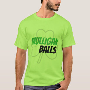 Grappige Mulligan Balls Groene Ierse Klaver Golf T-shirt