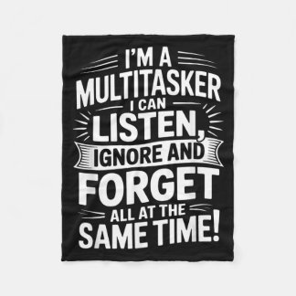 Grappige Multitasker Citaat Humoristische Sarcasti Fleece Deken