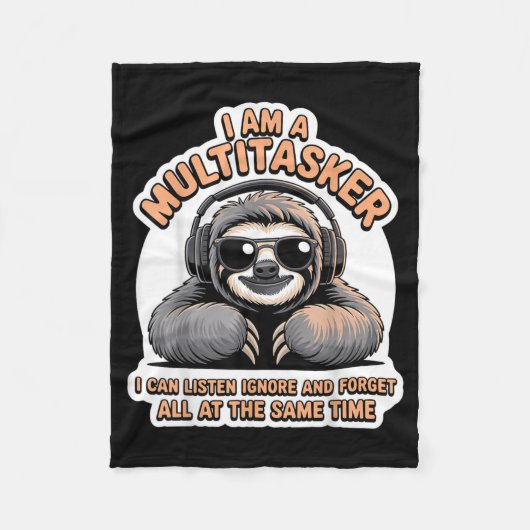 Grappige Multitasker Citaat Sarcastische Humor Gra Fleece Deken (Voorkant)