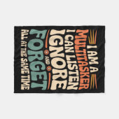 Grappige Multitasker Citaat Sarcastische Humor Gra Fleece Deken (Voorkant (Horizontaal))