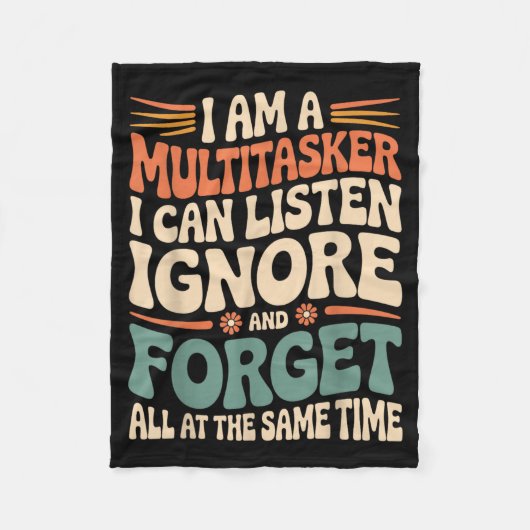 Grappige Multitasker Citaat Sarcastische Humor Gra Fleece Deken (Voorkant)