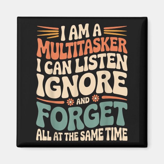 Grappige Multitasker Citaat Sarcastische Humor Gra Magneet (Voorkant)