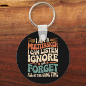 Grappige Multitasker Citaat Sarcastische Humor Gra Sleutelhanger (Voorkant)