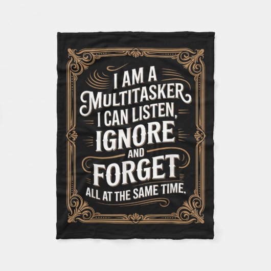 Grappige Multitasker Humor Quote Sarcastisch Grafi Fleece Deken (Voorkant)