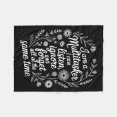 Grappige Multitasker Humor Quote Sarcastische Graf Fleece Deken (Voorkant (Horizontaal))