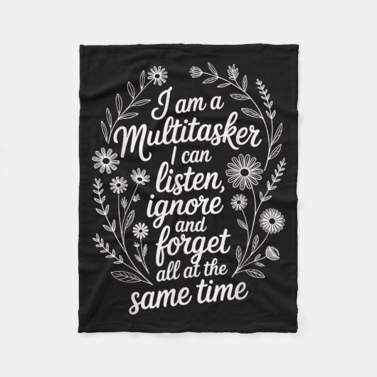 Grappige Multitasker Humor Quote Sarcastische Graf Fleece Deken (Voorkant)