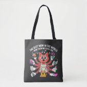 Grappige Multitasking Kat Moeder De Beste Moeder Tote Bag (Voorkant)