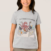 Grappige multitasking octopus | Office Humor Carto Tri-Blend Shirt (Voorkant)