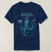 Grappige multitasking octopus t-shirt (Design voorkant)