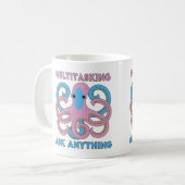 Grappige multitasking Vraag iets Octopus Koffiemok (Voorkant links)