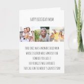 Grappige Mum Limerick Favoriete Zoon 3 Foto Verjaa Kaart (Voorkant)