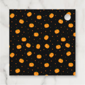 Grappige mummie lopen met Halloween pompoen partij Bedankjes Labels (Achterkant)