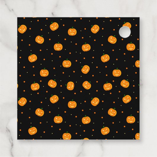 Grappige mummie lopen met Halloween pompoen partij Bedankjes Labels (Achterkant)