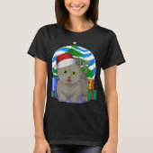 Grappige Munchkin Kat Kerstmis Boom Decor T-shirt (Voorkant)