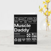 Grappige Muscle Daddy voor Workout Gym Lover en Bo Kaart (Gele Bloem)