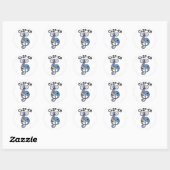 Grappige muziek grap Clef-er Ronde Sticker (Vel)