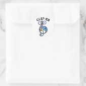 Grappige muziek grap Clef-er Ronde Sticker (Tas)