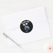 Grappige muziek grap Clef-er Ronde Sticker (Envelop)