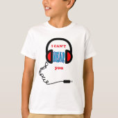 Grappige muziek hoofdtelefoon t-shirt (Voorkant)