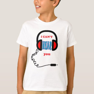 Grappige muziek hoofdtelefoon t-shirt