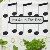Grappige muziek is als koken, theedoek (Gevouwen)