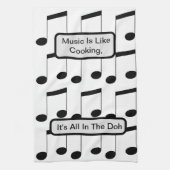 Grappige muziek is als koken, theedoek (Verticaal)