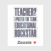 Grappige Muziek Leraar - Educatieve Rockstar Sticker (Vel)