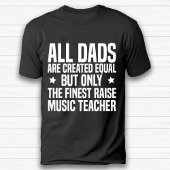 Grappige muziek leraar papa verjaardag zwart t-shirt